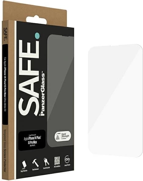 Mbrojtës ekrani xhami i temperuar PanzerGlass SAFE, për iPhone 14 Plus / 13 Pro Max