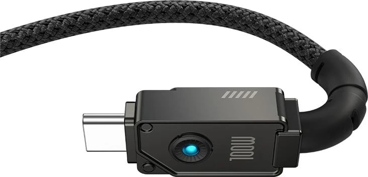 Kabllo USB Baseus Unbreakable 1 m, USB A në USB C, E zezë