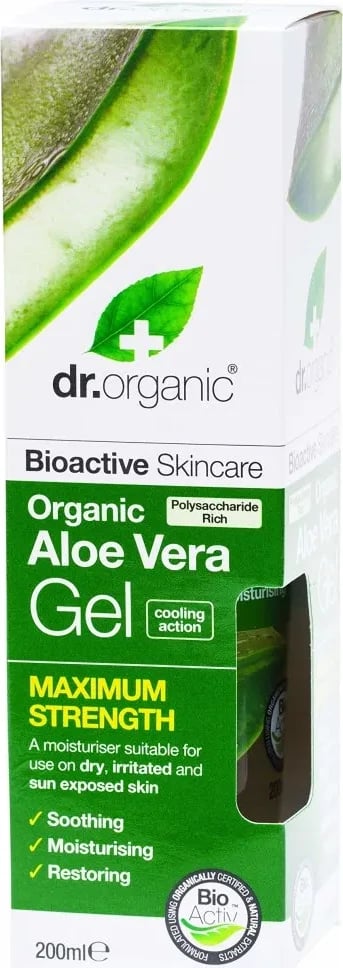 Xhel për lëkurë Dr. Organic Aloe Vera Maximum Strength unisex 200ml