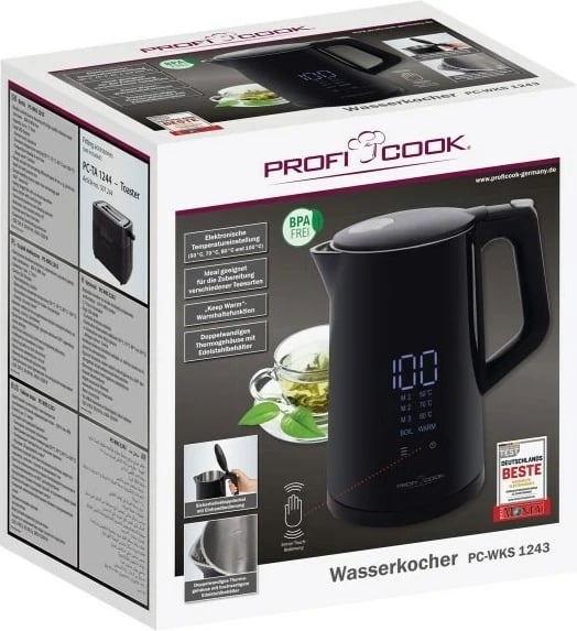 Çajnik elektrik ProfiCook PC-WKS 1243, 1.7 L, 2200 W, i zi