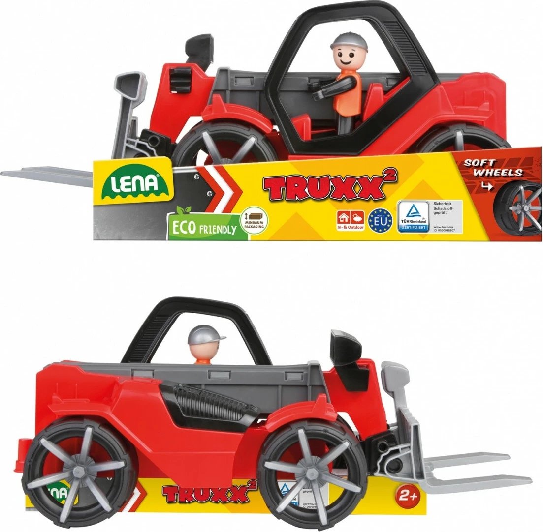 Ngarkues teleskopik lodër Lena Truxx2, 34 cm, plastikë, kuqe/zezë/gri Ngarkues teleskopik lodër Lena Truxx2, 34 cm, plastikë, kuqe/zezë/gri