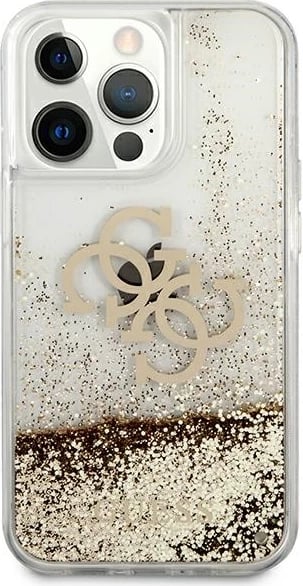 Mbështjellës Guess 4G Big Liquid Glitter për iPhone 13 Pro Max 6.7", ari