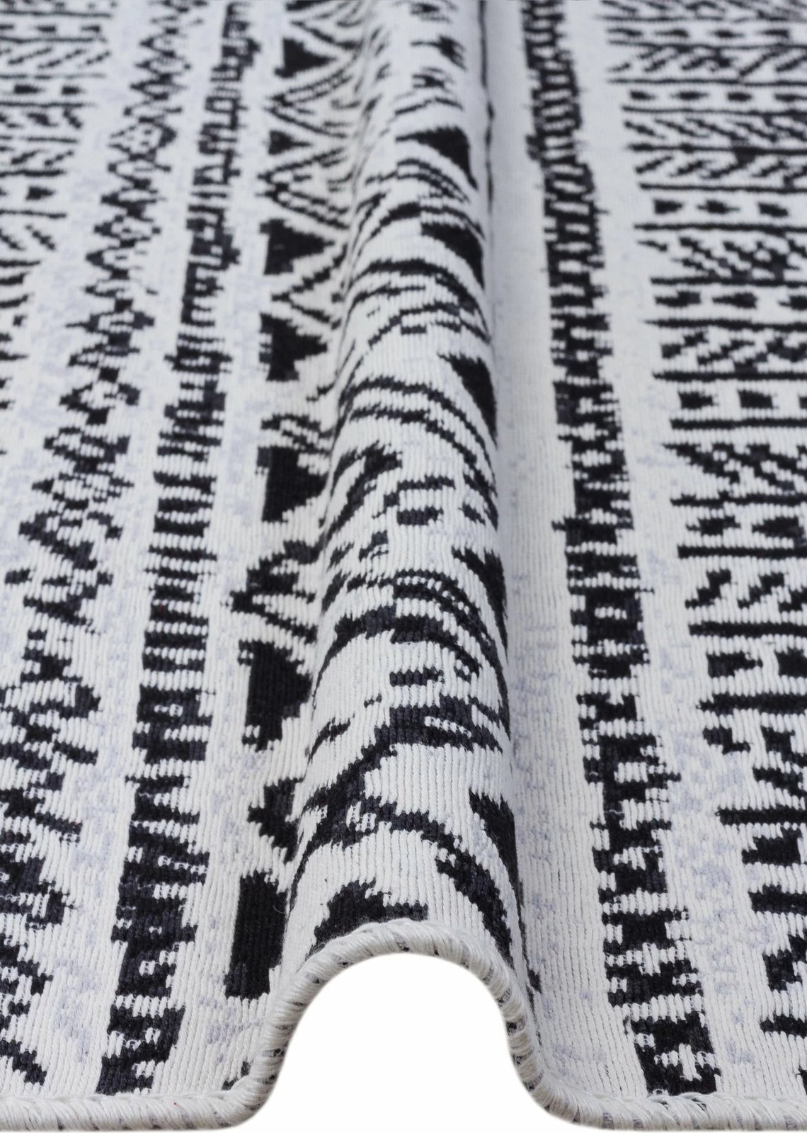 Qilim Conceptum Hypnose, 80x300cm, ngjyrë e zezë dhe e bardhë, Ar 03