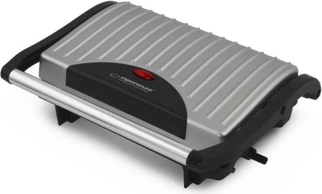 Grill elektrik Esperanza EKG005 Pizzaiola, 750W, jo-ngjitës, zi/inox Grill elektrik Esperanza EKG005 Pizzaiola, 750W, jo-ngjitës, zi/inox