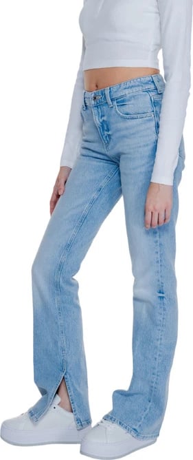 Pantallona Guess Jeans për femra, të kaltra