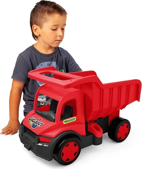 Kamion lodër Wader Gigant Red Dump Truck, plastikë, i kuq