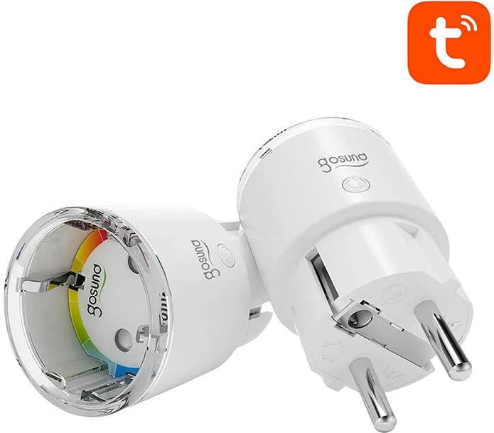 Prizë e mençur WiFi Gosund EP2, 2 copë, 10A, Tuya, e bardhë, set