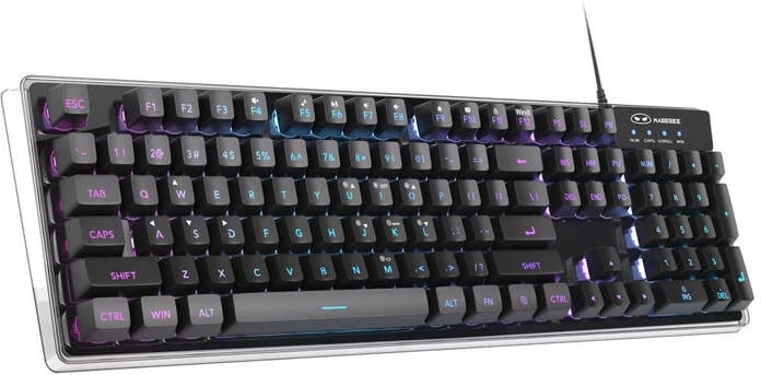 Set tastierë me tela dhe maus MageGee K1, RGB, 104 taste, DPI 3200, i zi
