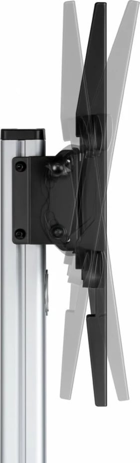 Mbajtës mobil për TV ART STO S-11-AL, për 37-86 inç, 50kg, alumini, zi/argjendtë