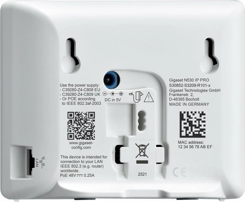 Bazë DECT Gigaset N530 IP PRO, VoIP, e bardhë