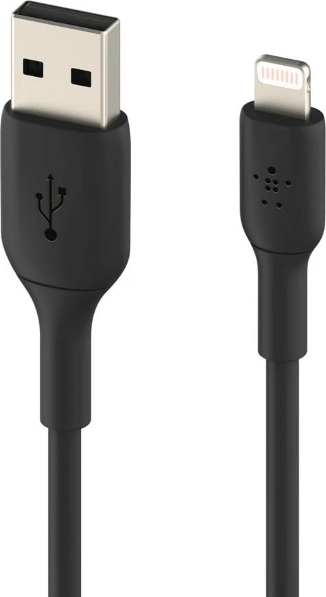 Kabllo Belkin CAA001BT0MBK, 0.15m, Lightning në USB A, e zezë