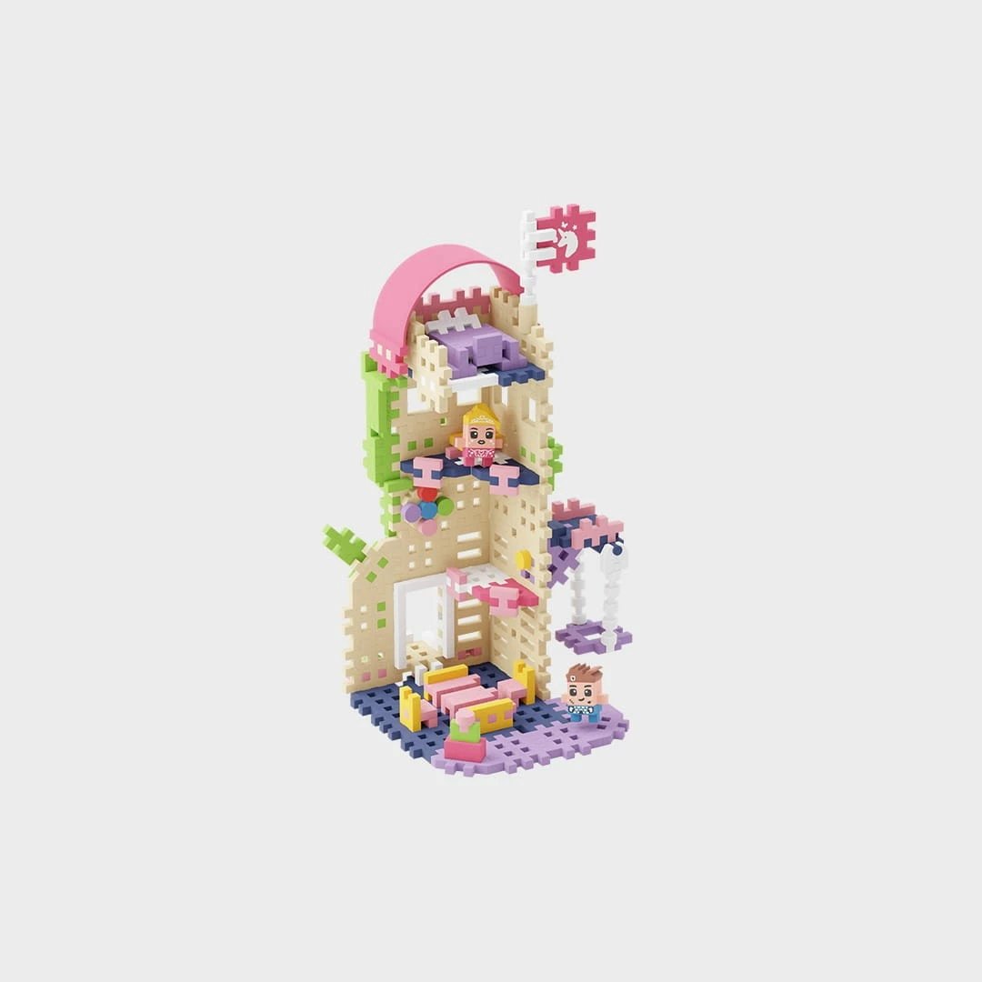Set lodrash ndërtimi Marioinex Waffle Mini Blocks Princess: Tower of Fantasy, 148 pjesë, me figurina