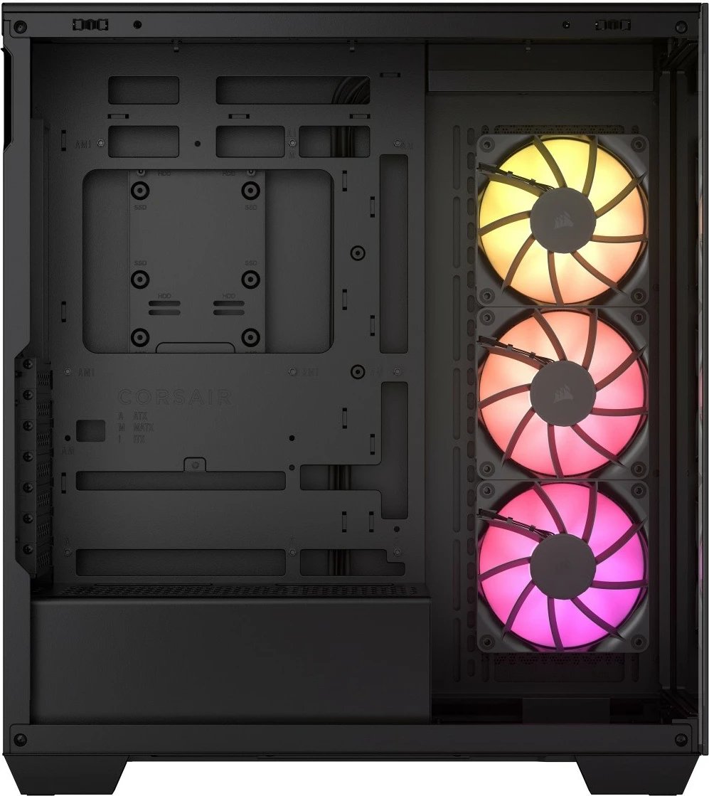 Kasë Corsair 3500X ICUE LINK RGB TG, Midi Tower, e zezë