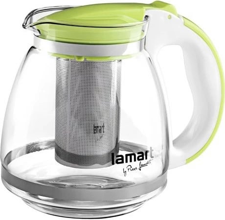 Ibrik qelqi me infuzer Lamart LT7028, 1.5L, e gjelbër