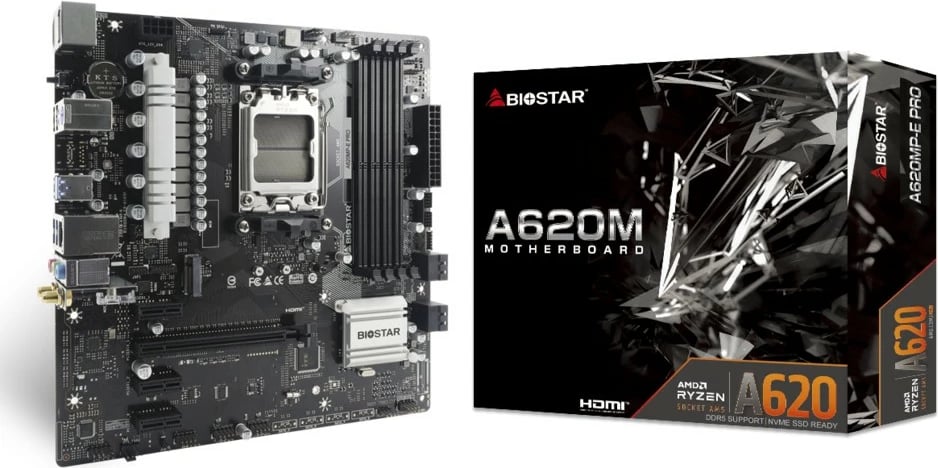 Pllakë amë Biostar A620MP-E PRO, AMD, Socket AM5, DDR5, 128 GB