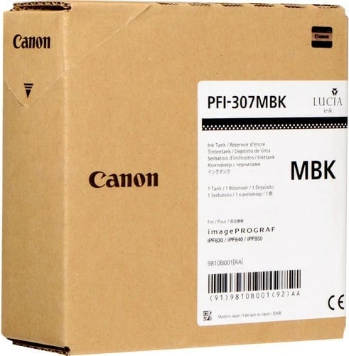 Toner Canon PFI-307MBK, 330ml, e zezë, pigment