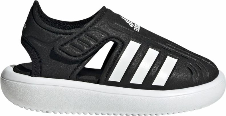 Sandale për fëmijë adidas, të bardha/ të zeza