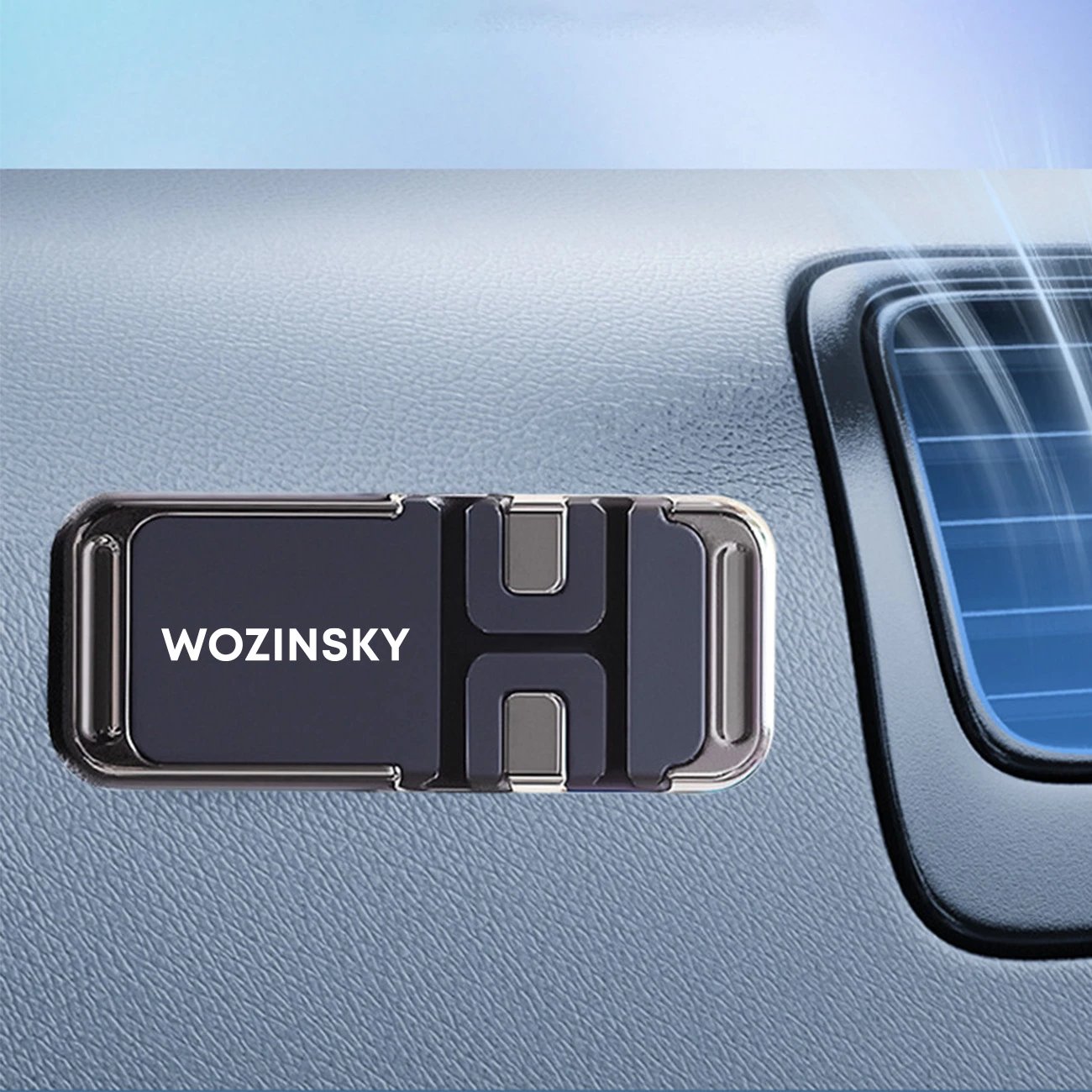 Mbajtës magnetik për telefon Wozinsky WMCDO-B1 me organizues kabllosh, i zi