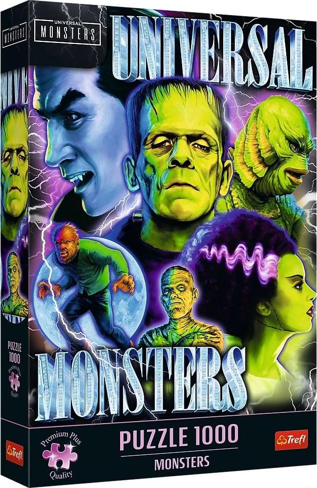 Puzzle Trefl Universal Monsters 1000 pjesë, 68.3x48 cm