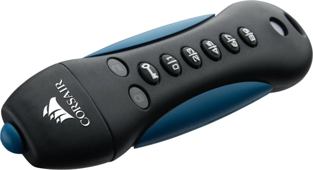 USB stick Corsair Padlock 3, 256GB, Secure, USB 3.0, zi/blu