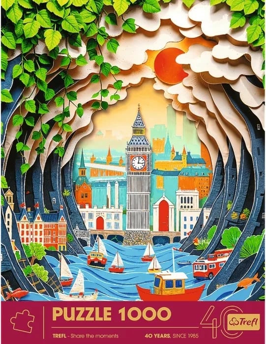 Puzzle Trefl 1000 pjesë, Paper Art London, efekt 3D, 68.3x48 cm, Special Edition 40 vjetori Puzzle Trefl 1000 pjesë, Paper Art London, efekt 3D, 68.3x48 cm, Special Edition 40 vjetori