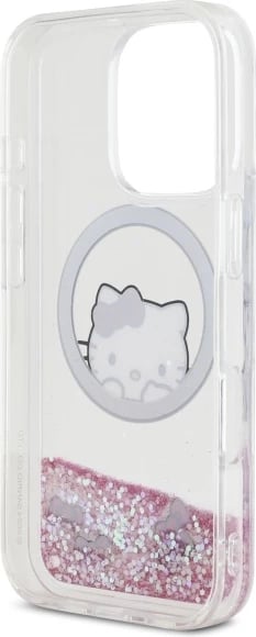 Mbështjellës Hello Kitty Liquid Glitter Sweet Kitty Bows MagSafe për iPhone 16 Pro Max, Bardhë