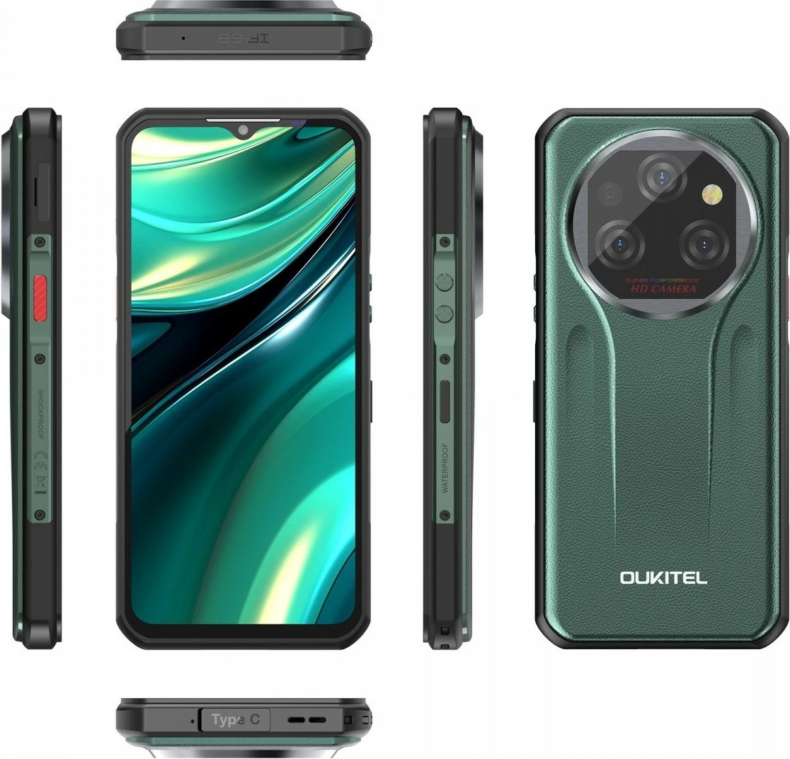 Celular Oukitel WP39, 6/256 GB, IP69K, i gjelbër