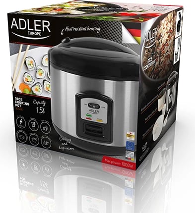 Gatues orizi, Adler, AD 6406, 1.5L, çelik inox/zi