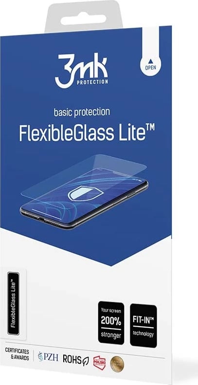Xham mbrojtës hibrid 3mk FlexibleGlass Lite për celular, Transparent