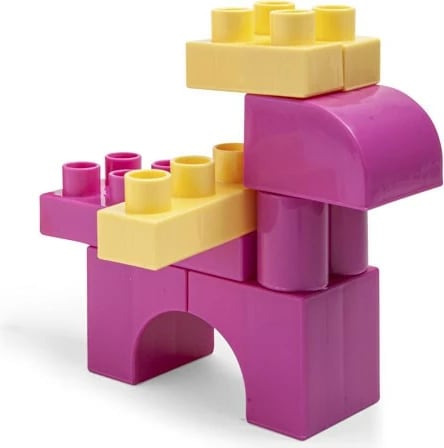 Set blloqesh plastike Wader 132 copë, për vajza, me kuti