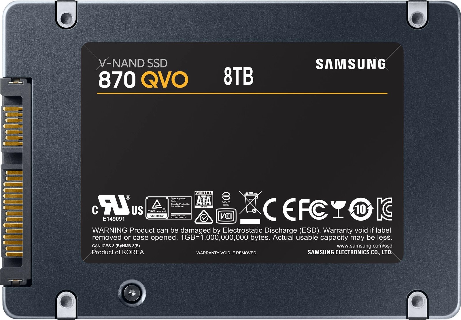 Disk SSD Samsung 870 QVO, 8 TB, 2.5", Gri