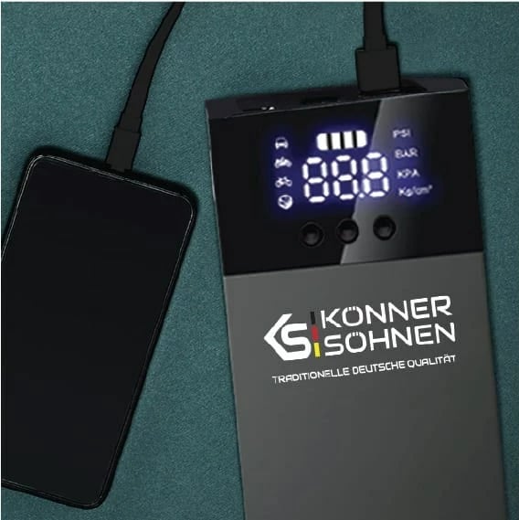 Pajisje startuese me kompresor Könner & Söhnen JSP-1200, E zezë