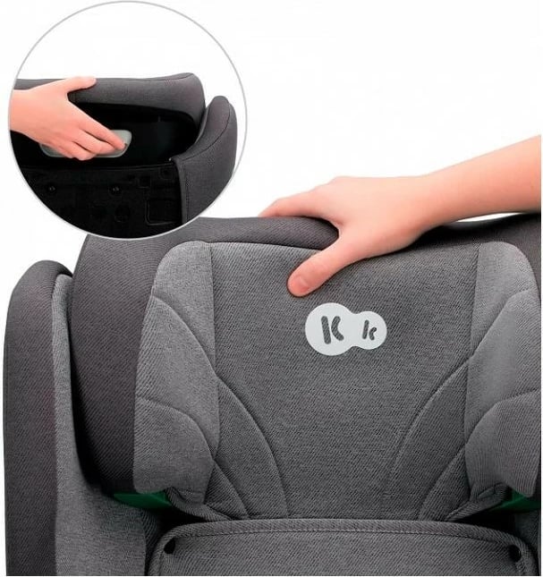 Ulëse makine për fëmijë Kinderkraft JUNIOR FIX 2 i-Size, 100-150 cm, Gri
