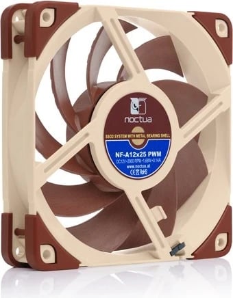 Ventilator për Kasë Noctua NF A12x25 5V PWM, 12 cm, Bezhë dhe Kuq