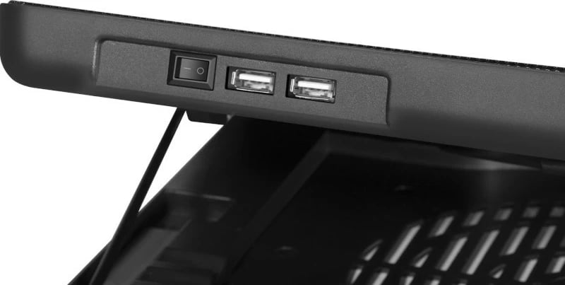 Cooling pad Defender NS-501 për laptop 15.6-17", Metal, 3 ventilatorë, USB, Zi