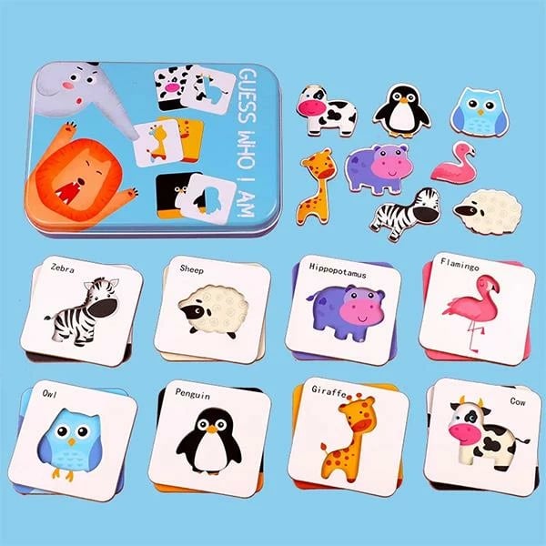 Lojë tavoline me letra NEXT Guess Who I Am, kuti metalike