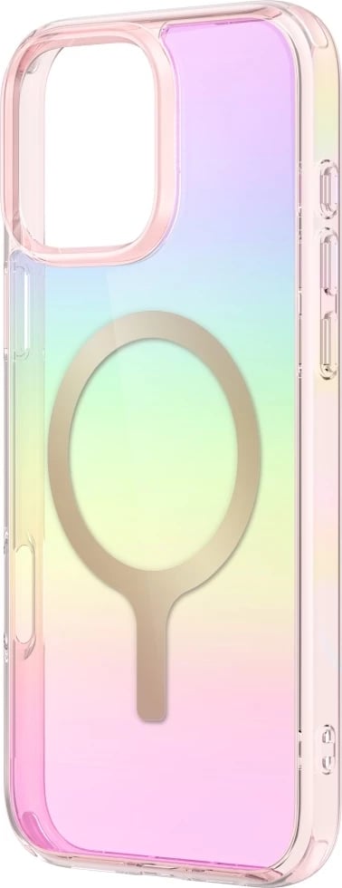 Mbështjellës UNIQ Iridescia Magclick Charging për iPhone 16 Pro Max, Rozë
