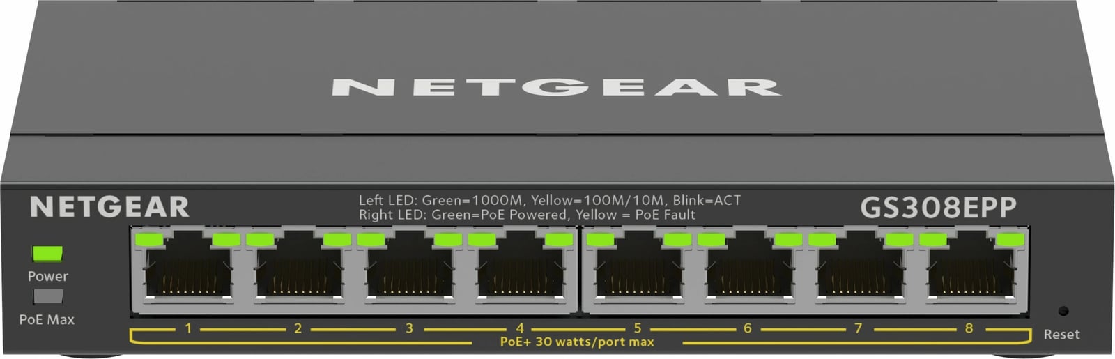 Switch NETGEAR 8-Port Gigabit Ethernet PoE+ GS308EPP, Managed, i zi