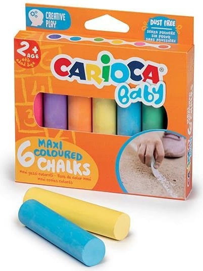 Set maxi shkumësash Carioca Baby, 6 ngjyra