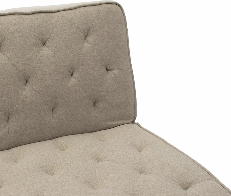 Divan shtrat Marco, material bezhë, 180x80x80cm