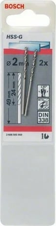 Bit spiral Bosch HSS-G, 2 mm, metal
