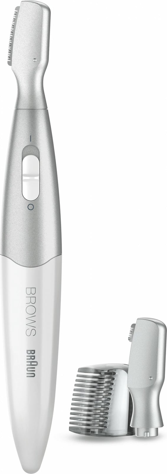 Trimmer Braun Silk-pil FG 1106, pa kabllo, për vetulla, ngjyrë argjendi