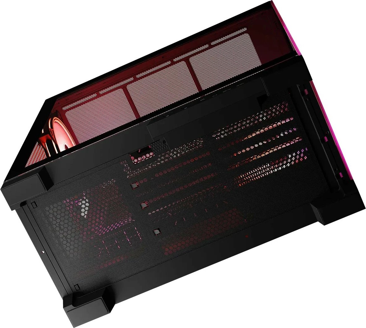 Kasë MODECOM Volcano Space ARGB, Midi Tower, xham i temperuar, e zezë