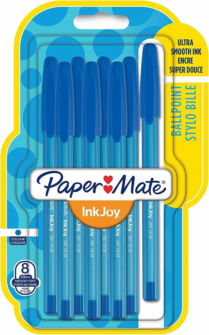 Stilolaps PaperMate InkJoy 100 ST, 8 copë, ngjyrë blu