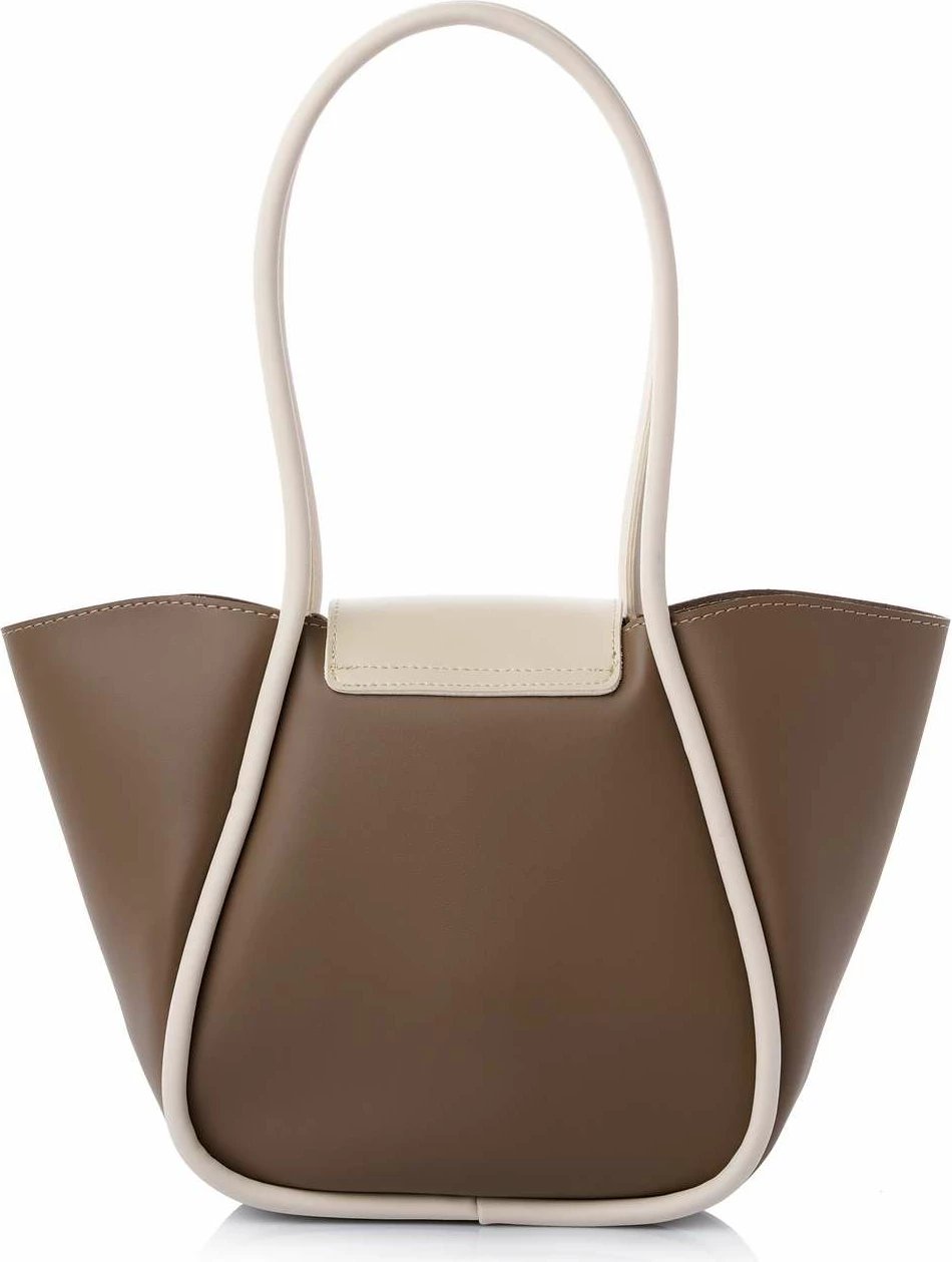 Çantë shpatullës Lucky Bees, Greta, ngjyrë mink dhe krem