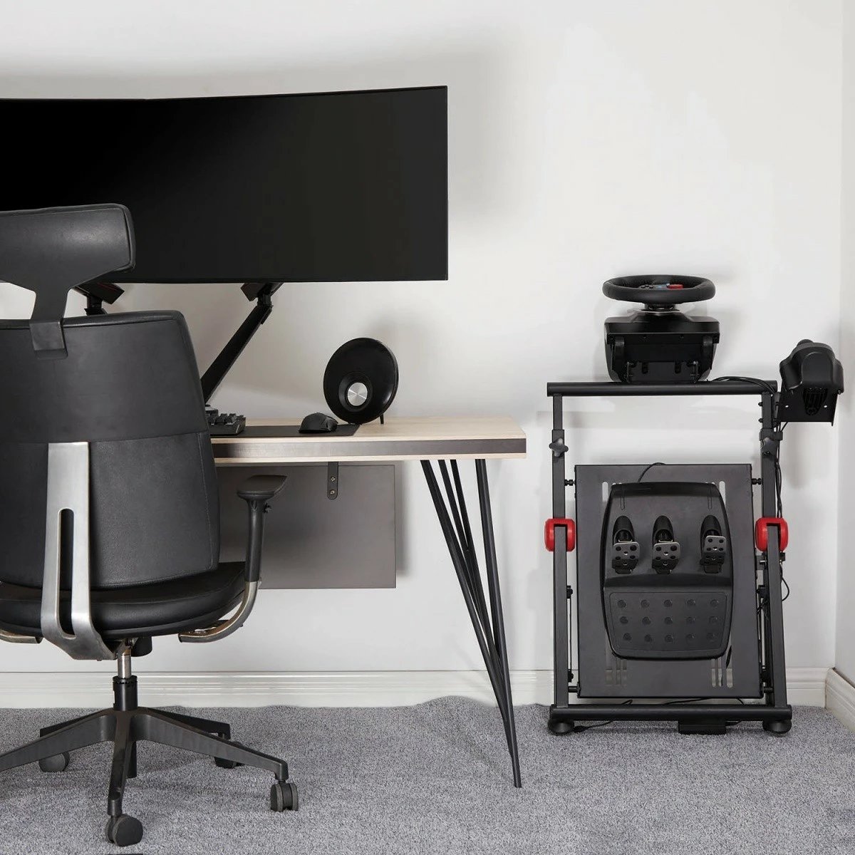 Qëndrim i palosshëm për timon gaming Audiocore RS155, për PC/PlayStation/Xbox, i zi Qëndrim i palosshëm për timon gaming Audiocore RS155, për PC/PlayStation/Xbox, i zi