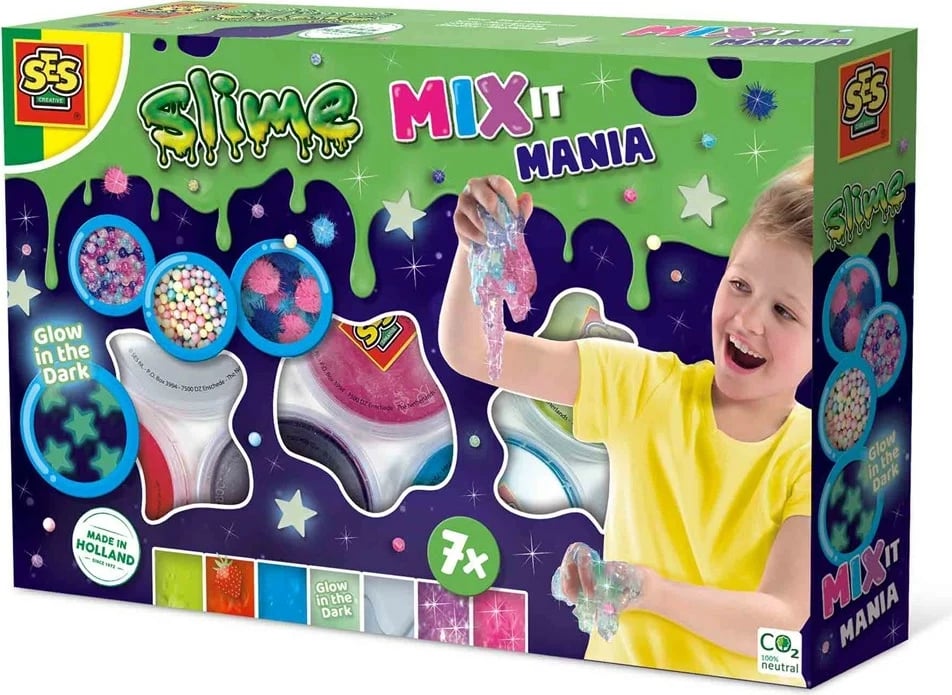 Set slime SES Creative Mix it mania, shumëngjyrësh, për fëmijë