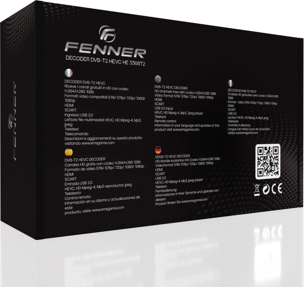 Dekoder Fenner FN-GX1 HD DVB-T2/HEVC USB 2.0 i zi
