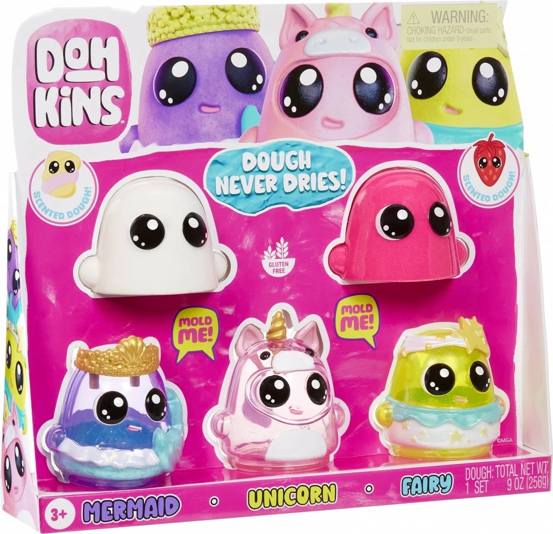 Set plastelinë jo-thahëse, MGA DohKins Fantasy Pack 123026-EUC/23033, pa gluten, 3+, 2 ngjyra, set