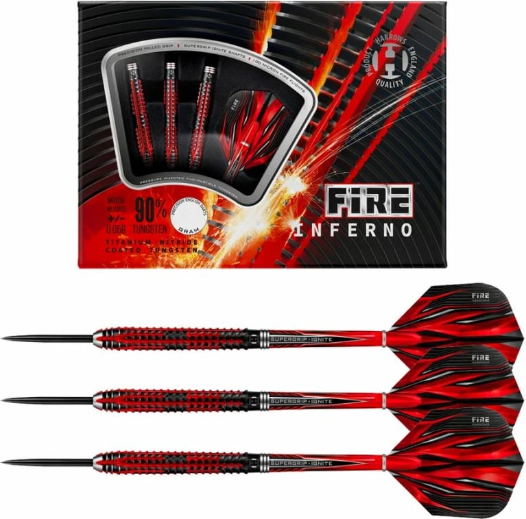 Shigjeta darts Harrows unisex, të zeza të kuqe